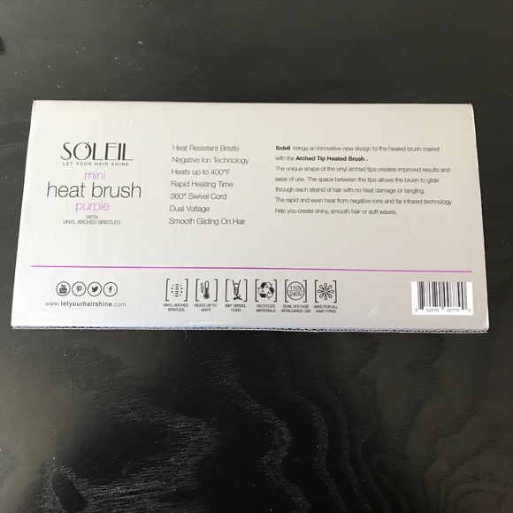Soliel Mini Heat Hair Brush - Picture 5 of 6